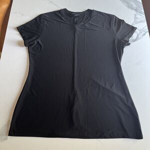 Norma Kamali Women’s Slinky Short Sleeve Top Basic Tee Black Size XXL 2XL NWOT